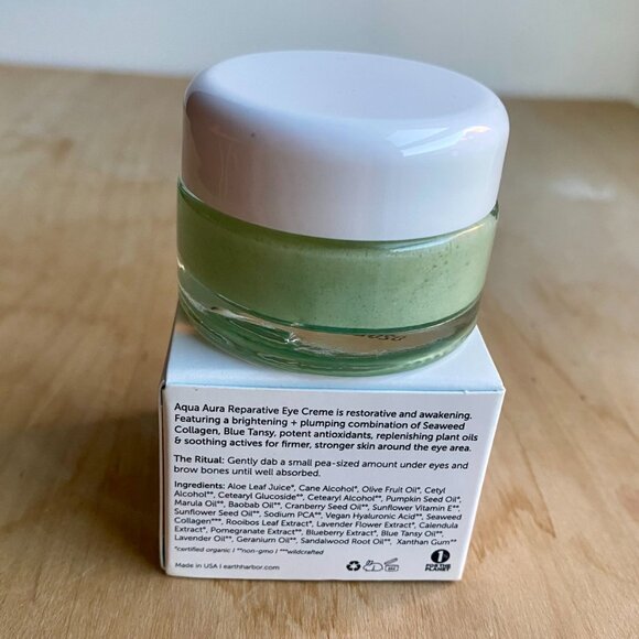 Earth Harbor Aqua Aura Reparative Eye Cream with Seaweed Collagen & Blue Tansy. - Picture 4 of 7
